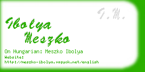 ibolya meszko business card